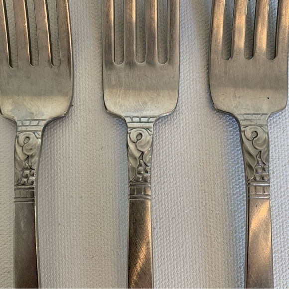 Oneida WM Dalton BROOKWOOD Stainless Steel Flatware Fork Set Lot of 3 Forks 7.25 - Picture 3 of 6